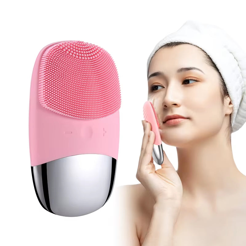 Square ultrasonic face cleansing massage tool 