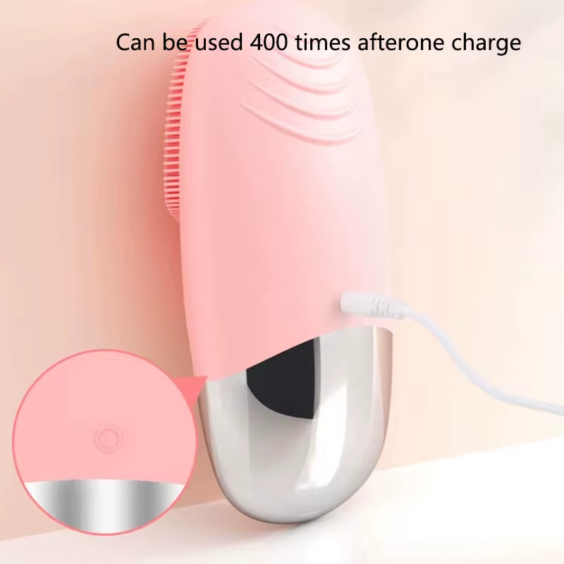 Square ultrasonic face cleansing massage tool 